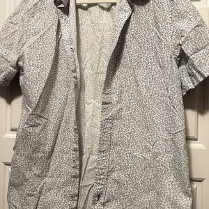 Floral Short Sleeve Button-Up Shirt size Medium men
